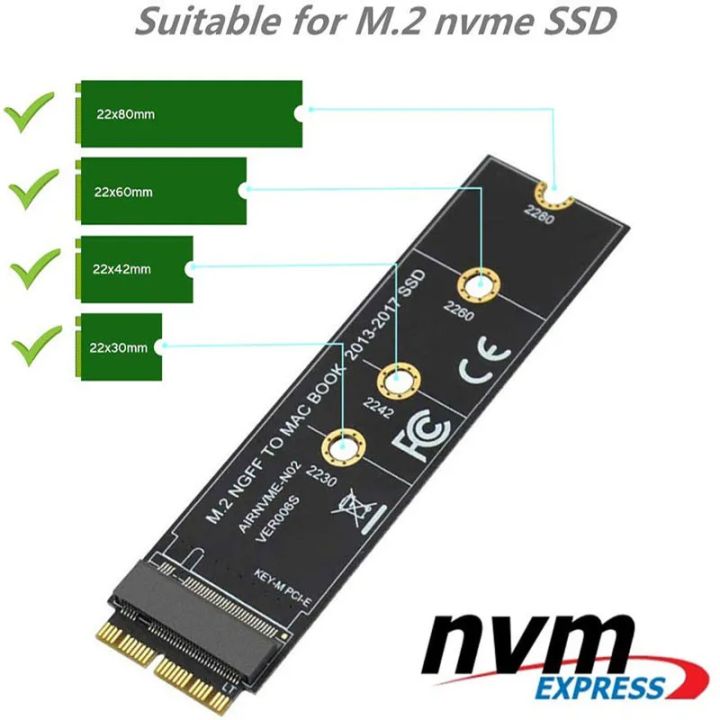 M.2%20NVME%20Protocol%20To%202013-2017%20for%20MacBook%20Air%20Pro%20SSD%20Adapter%20Cards,%20PCIE%203.0,%20A1465,%20A1466,%20A1398,%20A1502%20Adaptador%20Ssd%20-%20Image%204