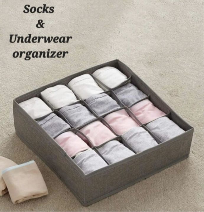 Foldable 16 Grids Socks & Underwear Organizer