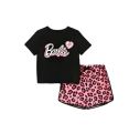 Barbie T-shirt And short Pant For Kids Baby Girls and Boys  Round Neck Short  Sleeves Tee Top's Clothes sets Dresses Outfit Suit Jannat Store. 