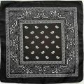 1/2PCS Fashion Hip Hop 100% Cotton Bandana Square Scarf 55cm*55cm Black Red Paisley Headband Printed For Women/Men/Boys/Girls.