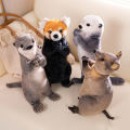 Animals to Thank for Blessing Plush Toys Red Panda Otter Short-Tailed Kangaroo Sea Otter Plush Animals Lifelike Bless Luck . 