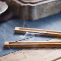 Handcrafted Bamboo Incense Holder Sandalwood Coil Base Serene Elegance Home Yoga Studio Decor Meditation Relaxation Accessory.