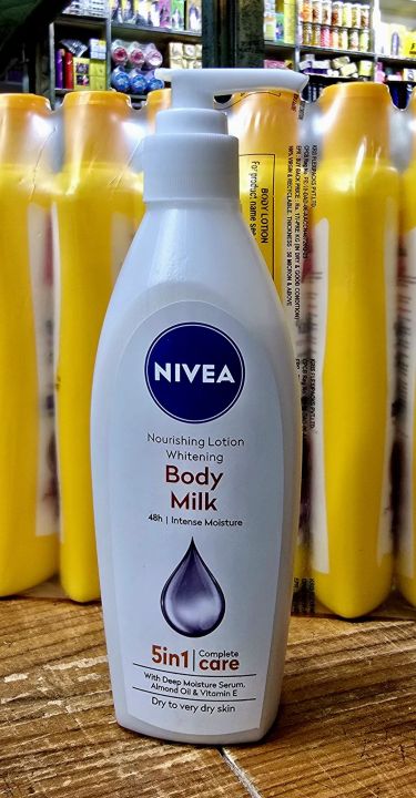 Nivea Nourishing Lotion Body Milk 200ml 5in1 Complete Care for Dry to Very Dry Skin