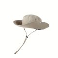 Unisex Sun Hat for Outdoor Fishing Hiking Hunting UV Protection Breathable Foldable Adjustable Chin Strap Wide Brim Boonie Hat.