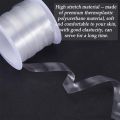 11 Yards Clear Elastic Strap Roll 8mm Wide Lightweight Transparent Invisible Stretchy Bra Strap Band for DIY Shoulder Bra Linger. 