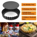 Baking Cake Molds Non-Stick Tart Quiche Pans Pan with Removable Bottom Pie Pizza Mould Cup Bakeware Kitchen Tool Accessories. 