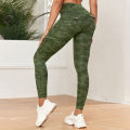 CHRLEISURE Digital Print  Work Yoga Pants Seamless Sports Legging with Pocket Gym Fitness Tight Elastic Slim Workwear. 