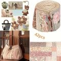 40pcs 100%Cotton jelly roll fabric cotton bag - Quilted jelly roll - DIY sewing supplies Crafts Home Decoration.