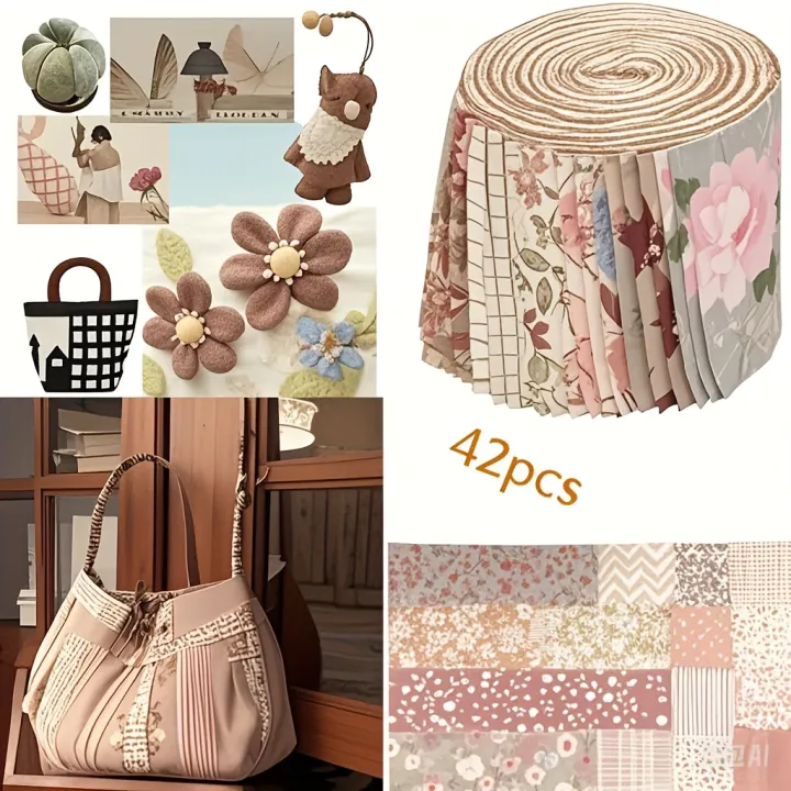 40pcs%20100%25Cotton%20jelly%20roll%20fabric%20cotton%20bag%20-%20Quilted%20jelly%20roll%20-%20DIY%20sewing%20supplies%20Crafts%20Home%20Decoration%20-%20Image%205