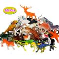 60Pcs Mini Simulation Animal Set Solid Wild Animal Lion Shark Ancient Dinosaur Model Toy Classic Confrontation Game. 