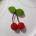 1PC Cherry Bow Hairpins for Kids New Charm Ball and Leaves Ornaments, Kids Fashion Hair Accessories. 
