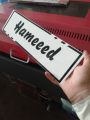 customised name plate back car name plate 12*4.5inch. 