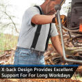 Hidden Suspenders for Men 1.6" Wide Elastic Adjustable Work Suspenders Heavy Duty with 4 Snap Loop X-back Braces for Trousers. 