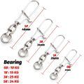 GOBAIT 20PCS Swivel Snap Connector Pin Ball Bearing Rolling Ring Buckle Kit Pesca Lure Line Connect Cross Lock Fishing Tools. 