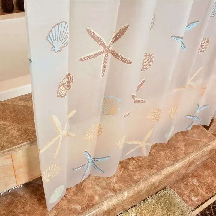 Starfish%20Seashell%20Plastic%20Shower%20Curtain%20Liner%20-%20Waterproof%20Bathroom%20Curtain%20for%20Bathtubs,%20Mildew%20Resistant%20Bath%20Curtain%20-%20Image%203