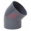 1/2 to 2 inch plain elbow 45 degree outdoor fittings garden water line system irrigation grey. 