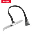 RGEEK Motherboard External Power Switch HDD LED Restart Button Extension Power Cable for PC Case Chassis PCI Baffle. 