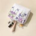 1pc,Purple butterfly print pattern makeup bag, portable makeup storage bag, multifunctional storage bag, lightweight travel bag.