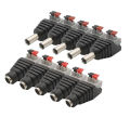 5pcs 12V DC Power Connector Plug Jack Male Female Socket Barrel 2.1mm x 5.5mm Adapter for CCTV Camera LED Strip Supply Terminal. 