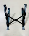 Portable Aluminum Foldable Laptop Metal Stand Adjustable Height Folding Laptop Holder Solid Stand With Anti Slip Rubber Grips - Silver. 