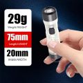 Mini Transparent Keychain Flashlight LED Rechargeable Torch UV Light Portable Camping Hiking Lantern Pocket Key Lamp Magnetic. 