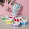 1000 PCS Color Dot Label Sticker  Classification Mark Coated Paper Sticker Rolls  Kawaii Stationery  Aesthetic. 