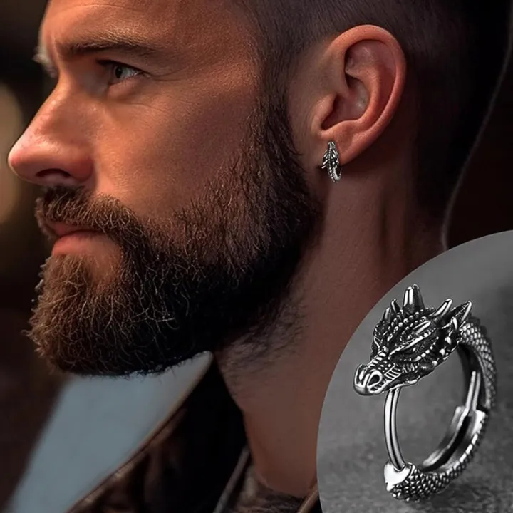 Huitan%20Trendy%20Male%20Dragon%20Hoop%20Earrings%20Hip%20Hop%20Style%20Punk%20Party%20Accessories%20Unisex%20Daily%20Wearable%20Personality%20Jewelry%20Drop%20Ship%20-%20Image%205