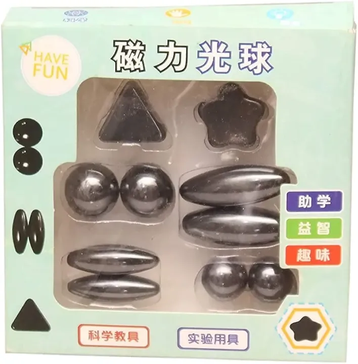 BROSIS PLANET Shapes of Magnet Stones Set for Physics Experiments Learning Playing for All Fridge Magnet Pack of 10 for Kids,for birthday party gift