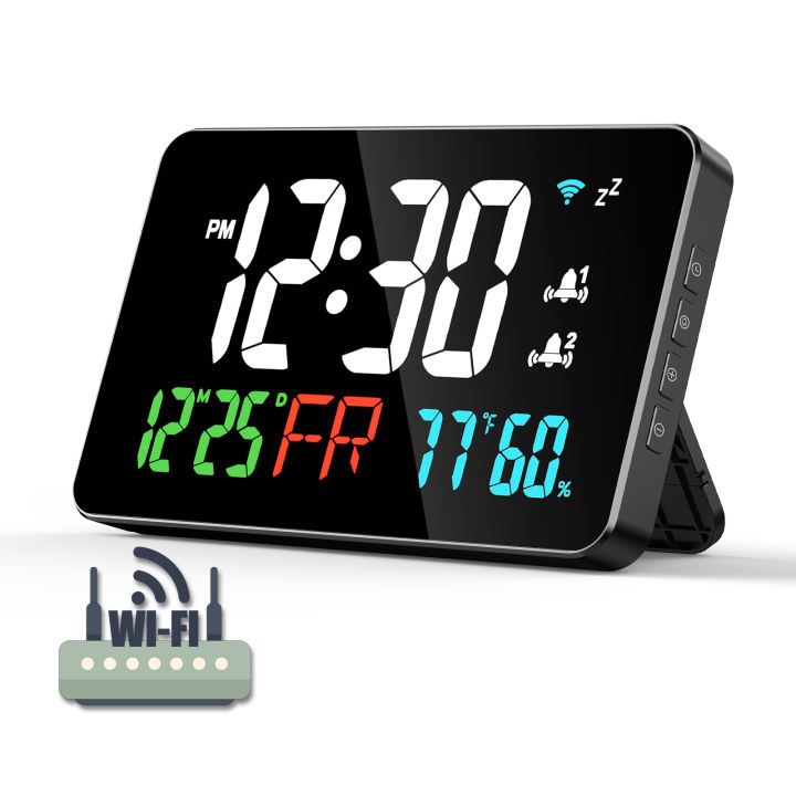 Smart%20Wifi%20Digital%20Wall%20Clock%20Temperature%20Humidity%20Display%204-Level%20Brightness%20Desk%20Table%20Electronic%20LED%20Alarm%20Clock%20Home%20Decor%20-%20Image%203