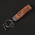 Leather Keychain STline ST Logo Keyring ST Line Key Chain For Ford Puma Kuga Edge Ecosport Mondeo Focus Fiesta ST Line Keychain. 