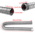 60CM Exhaust Pipe 24MM Diameter Pipe Parking Heater Accessory Replacement  Double-layer Capped Stainless Steel Car ExhaustPipe. 