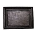 3 Pcs Leather Tray Set-Brown. 