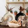 Set of 2 donut vase with mini squirrel pot , mini horse,mini sheep l asthetic home decor piece l decoration piece with FREE CHARMING GIFT 🎁. 