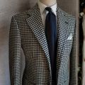 Houndstooth Business Blazer for Men 2023 Plaid Notched Lapel Suit Jacket Formal Male Fashion Coat. 