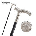 White Eagle Head Flower Totem Relief Walking Cane Fashion Walking Stick Gentleman Crosier Knob Walking Stick 93cm. 