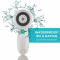 Fancii Cora 3 Waterproof Facial Spin Cleansing Brush with 3 Brush Heads, Exfoliating Face Spa System, Aqua. 