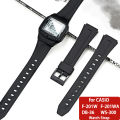 Rubber Strap for Casio F-201W F-201WA DB-36 WS-300 Men Sport Waterproof Black Resin Replace Bracelet Watch Band 18mm. 