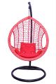 Single Hanging Swing Chair Jhoola with Stand, Cushion Set - / MUGHAL STAR STEEL FURNITURE. 