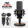ORIGINAL BM800 Condenser Microphone KIT with & without V8 SoundCard for Studio Recording ~ Home Studio Setup for PodCasting, Live Streaming, Gaming, Singing, ASMR with Mic Suspension Scissor Arm, XLR Cable, Shock Mount and Pop Filter ~ By FunBug. 
