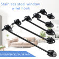 3/4/6/8/10/12 Inch Crescent Window Lock with Safety Switch Cabin Hook Door Latch Lock Catch Holder with Install Screws. 