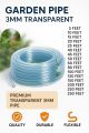 Flexible Transparent PVC Garden Water Pipe – Heavy Duty 3/4 Inch | 3mm Thick Hose for Gardening, Car Wash, Home Use Transparent Water pipe – All Sizes Available. 