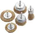 5pcs Steel Brass Wire Brush Wheel Cup. 