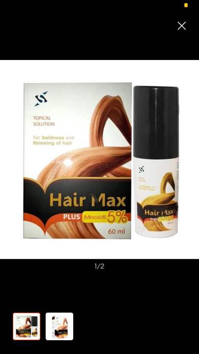 Hair Max Plus Topical Hair Regrowth Solution (Minoxidil 5%) 60ml - sante
