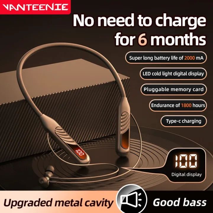 Wireless Bluetooth Earphones Headphones Outdoor Sports Headset 5.3 With Charging Bin Display Touch Control Earbuds for Muisc