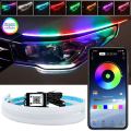 2x DRL LED Strip Turn Signal Lamp App RGB Flexible DRL LED Daytime Running Lights for Car Headlights Neon Flowing. 