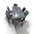 RFL caino dining table set with 6 Chairs black.