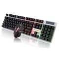 Wired Glow Gaming Competitive Keyboard and Mouse Combo Set USB Keyboard USB Mouse 104 Keys Rainbow Backlight Lightweight for PC Gamers Black. 
