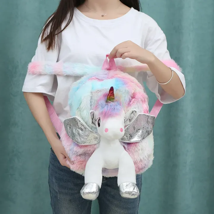 Unicorns%20Cartoon%20School%20Book%20Bag%20Backpacks%20Cute%20Fashion%203D%20Fur%20Backpacks%20For%20Girls%20Travel%20Backpack%20Children%20Schoolbag%20Kids%20Gift%20-%20Image%204