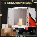 Huina 1:18 RC car 12CH Remote Controlled express delivery car loading transport car Small Cargo Truck Floating Van Small Truck.