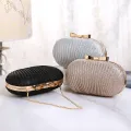 Wedding Bridal Clutch Handbag Rhinestones Clutch Elegant Egg Shoulder Bags Shape Banquet Clutch Purse For Party Girl Women. 